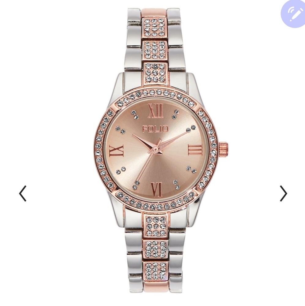 Folio Women's Two Tone Glitz Watch